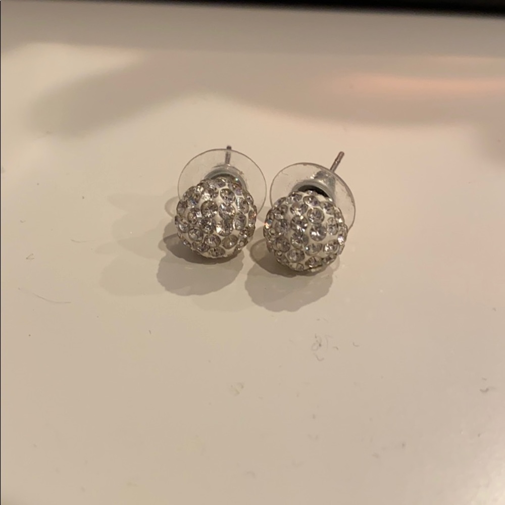 silver ball earings